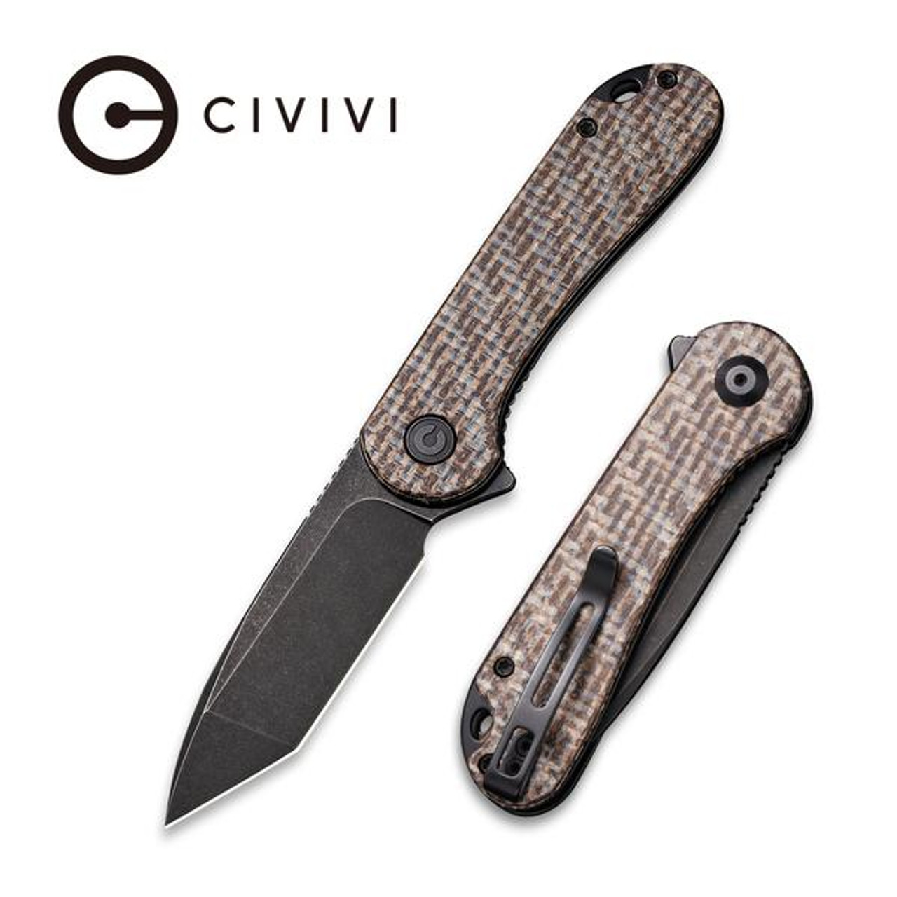 CIVIVI Elementum Tanto Liner Lock Brown Micarta