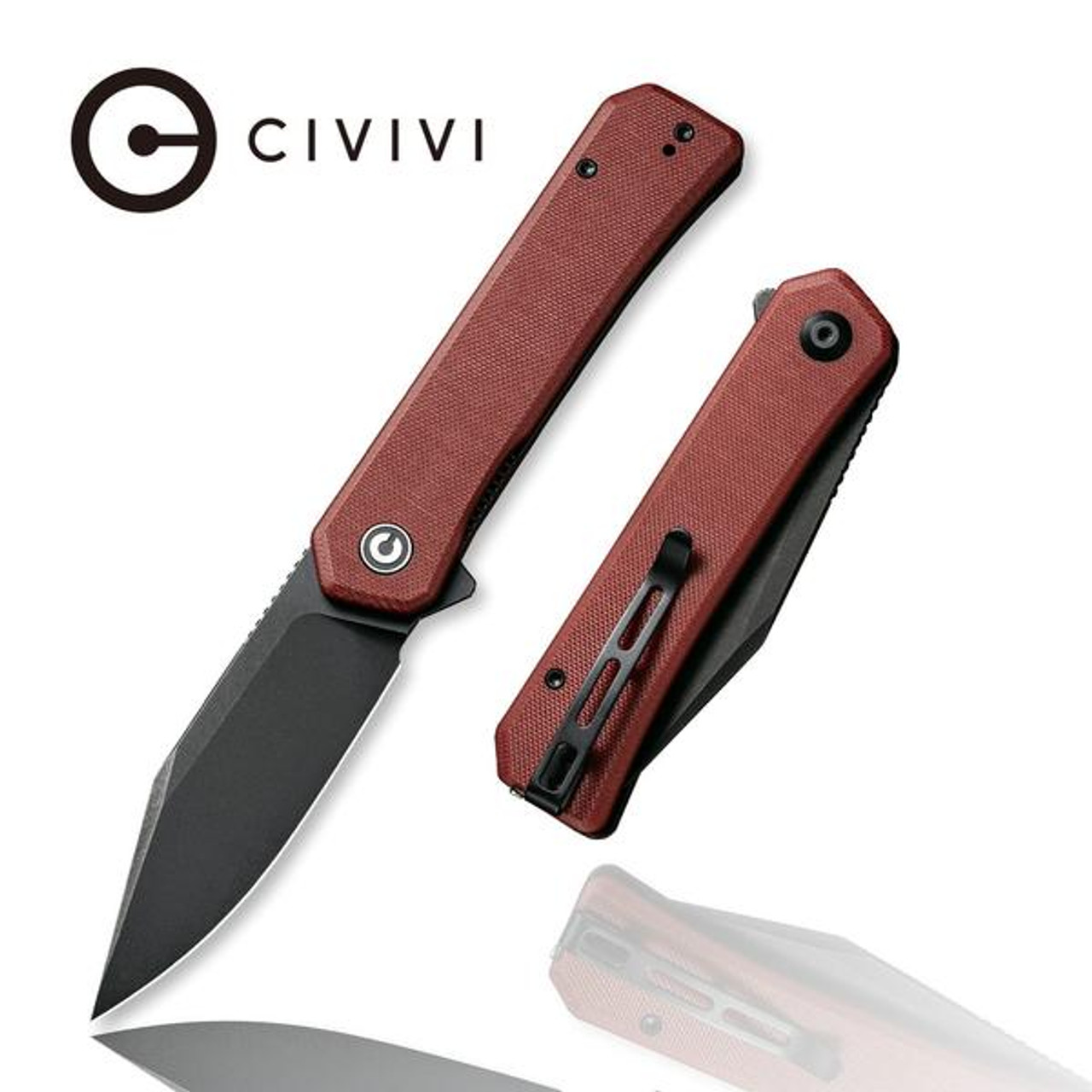 Civivi Relic Linerlock Burgundy G10 Folding Knife C20077B-2