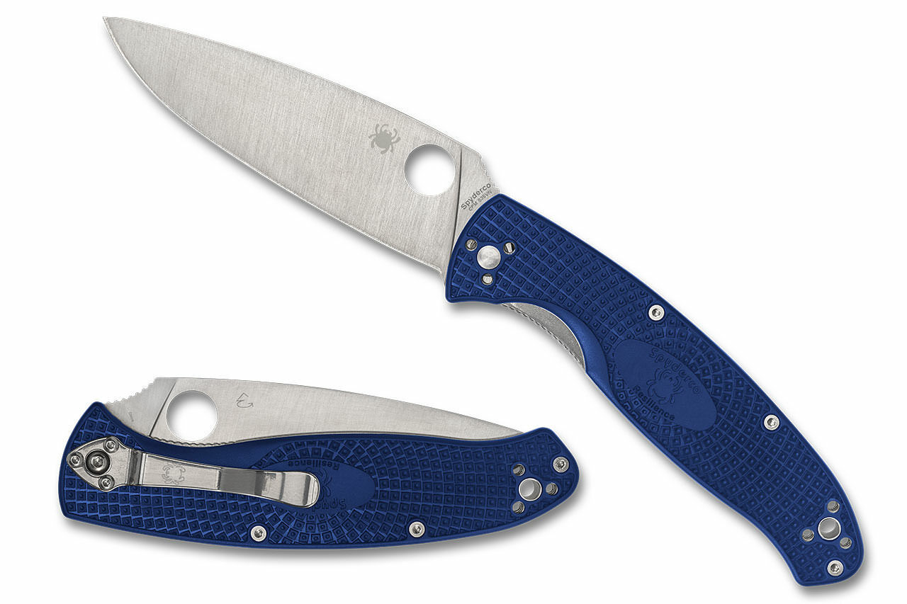 Spyderco RESILIENCE™ Lightweight Blue FRN CPM S35VN Plainedge (SPYC142PBL)