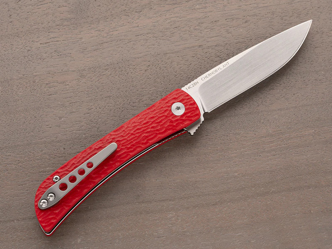 Finch Knives Chernobyl Ant - Red Head (Red Jigged G10)