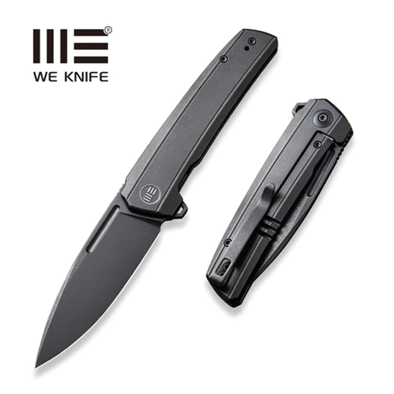 WE Knife Co. Speedster Frame Lock Knife Black Titanium (3.5" Black SW) 21021B-2