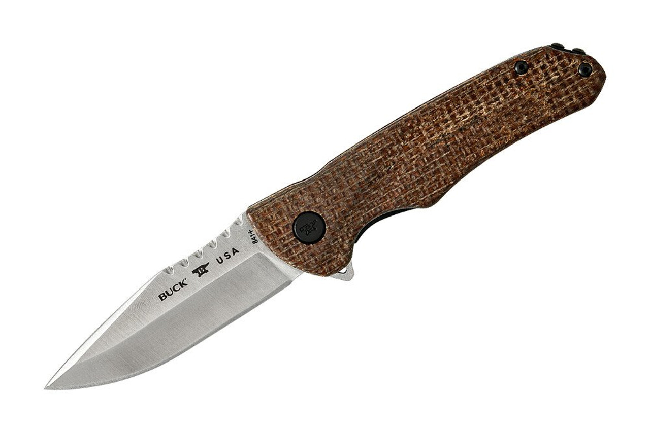 Buck Sprint Classic Pro Liner Lock Knife Burlap Micarta (3" Satin) 0841BRS1