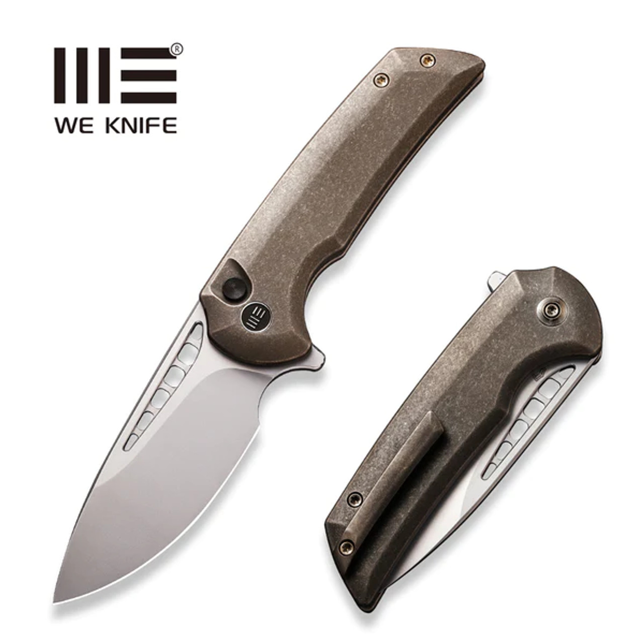 We Knife Co. Mini Malice Button Lock WE054BL-4 CPM 20CV Bronze