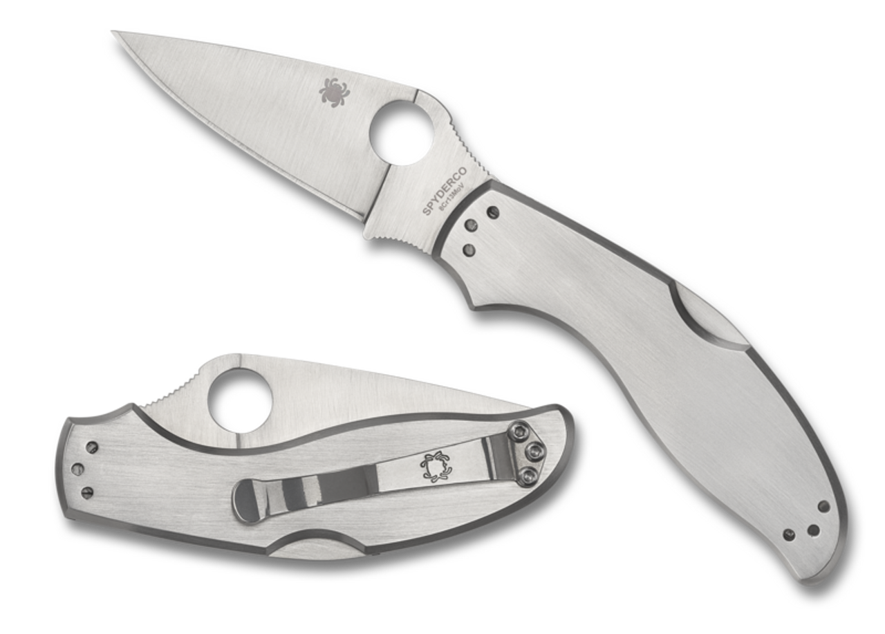 Spyderco UpTern SS Plain Edge Folder C261P