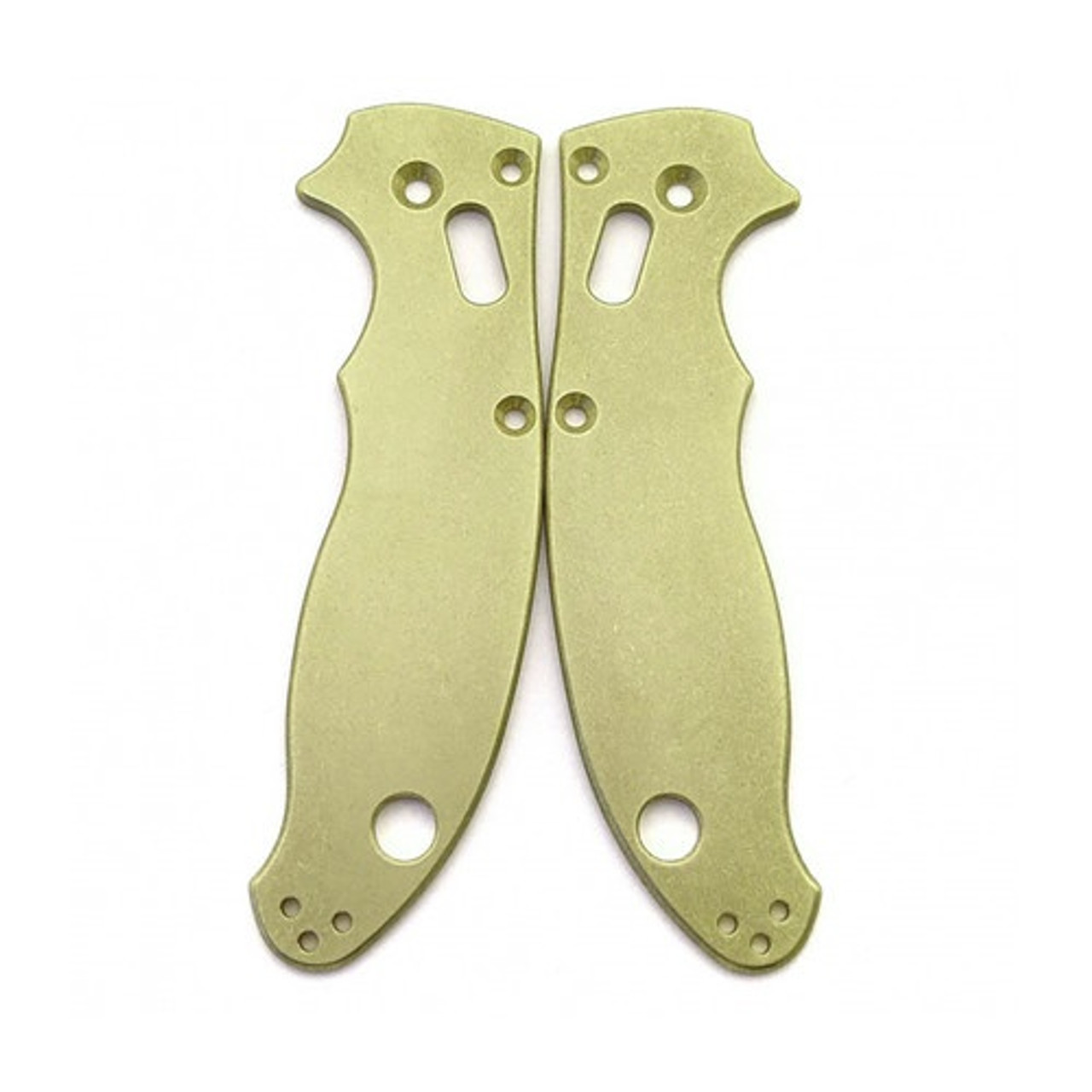 Flytanium Spyderco Manix 2 Stonewashed Brass Scales