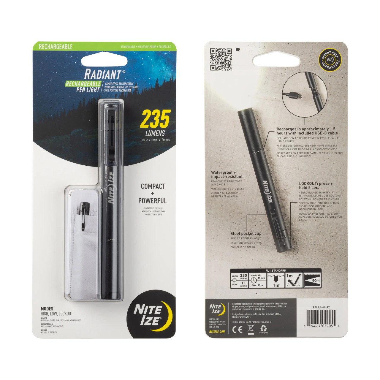 Nite Ize Radiant Rechargeable Pen Light RPLRA-01-R7