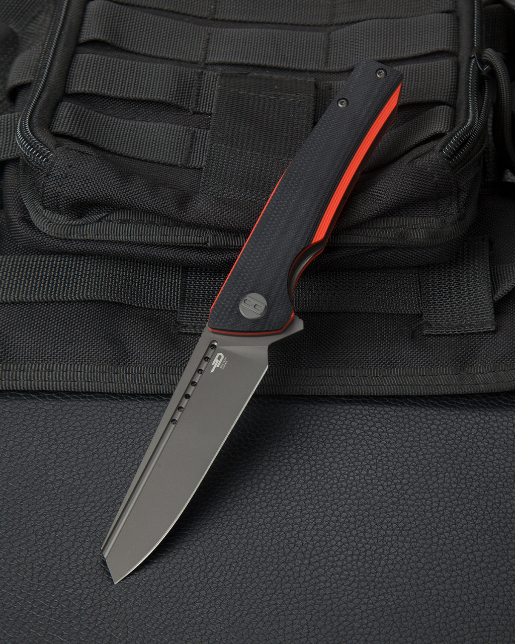 Bestech Knives Slyther Linerlock Black Red 14C28N BG51C