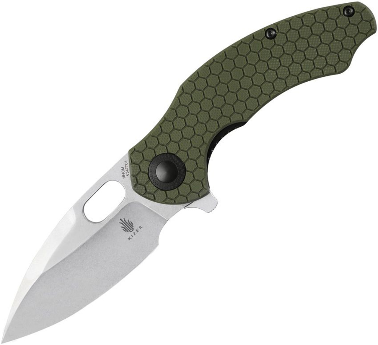 Kizer Mini Roach Linerlock Green V3477C1