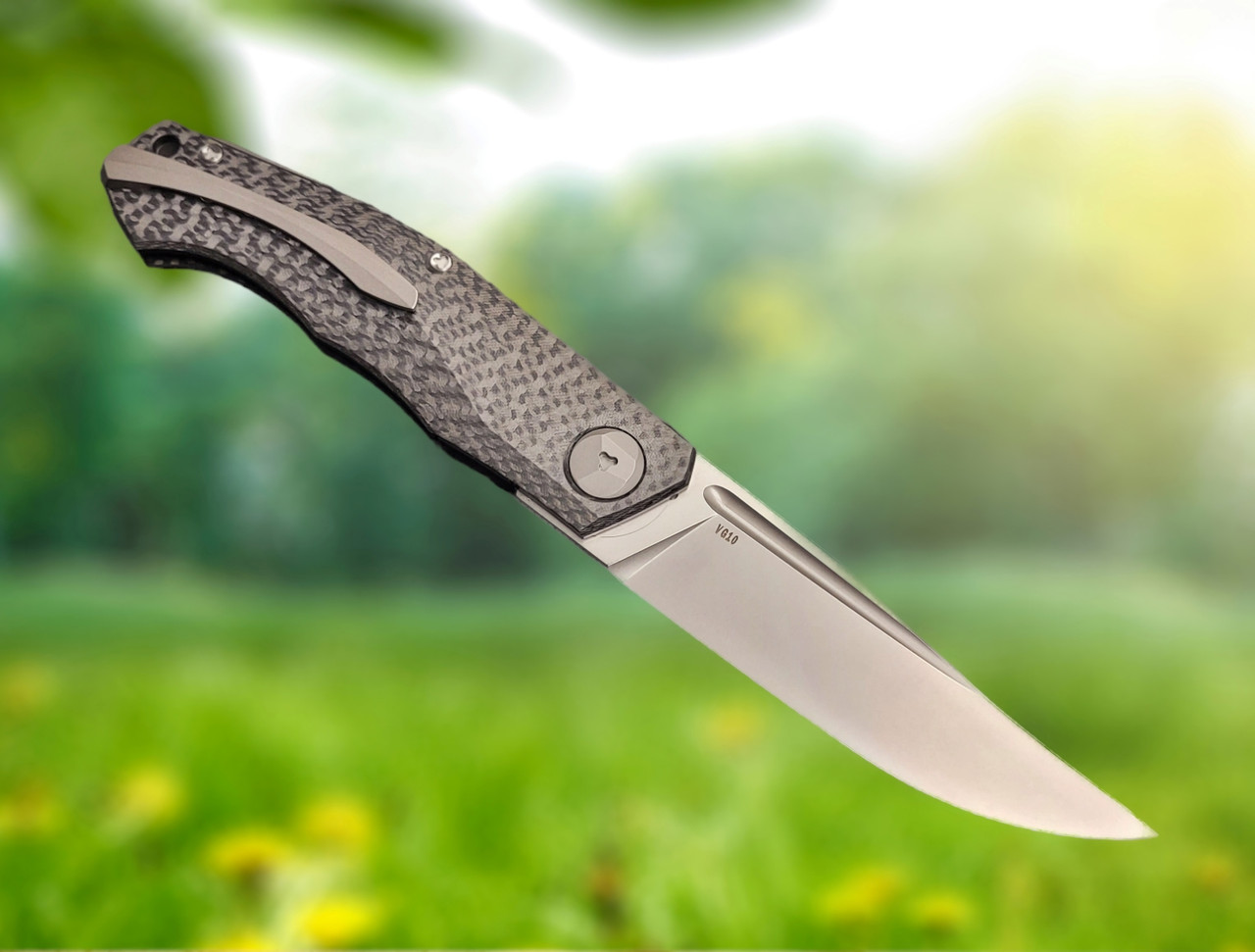 Green Thorn Pero VG10 Blade Carbon Fiber Flipper