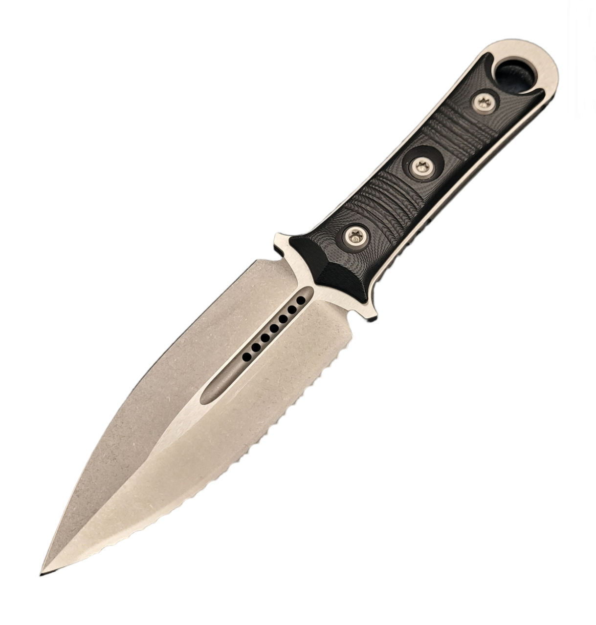 Microtech Knives Borka Blades 201-12 SBD D/E Stonewash Full Serrated