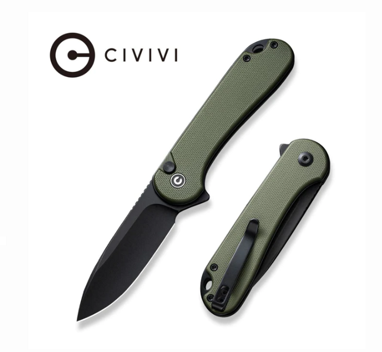 CIVIVI Button Lock Elementum II Pocket Knife G10 Handle (2.96" Nitro-V Blade) C18062P-3