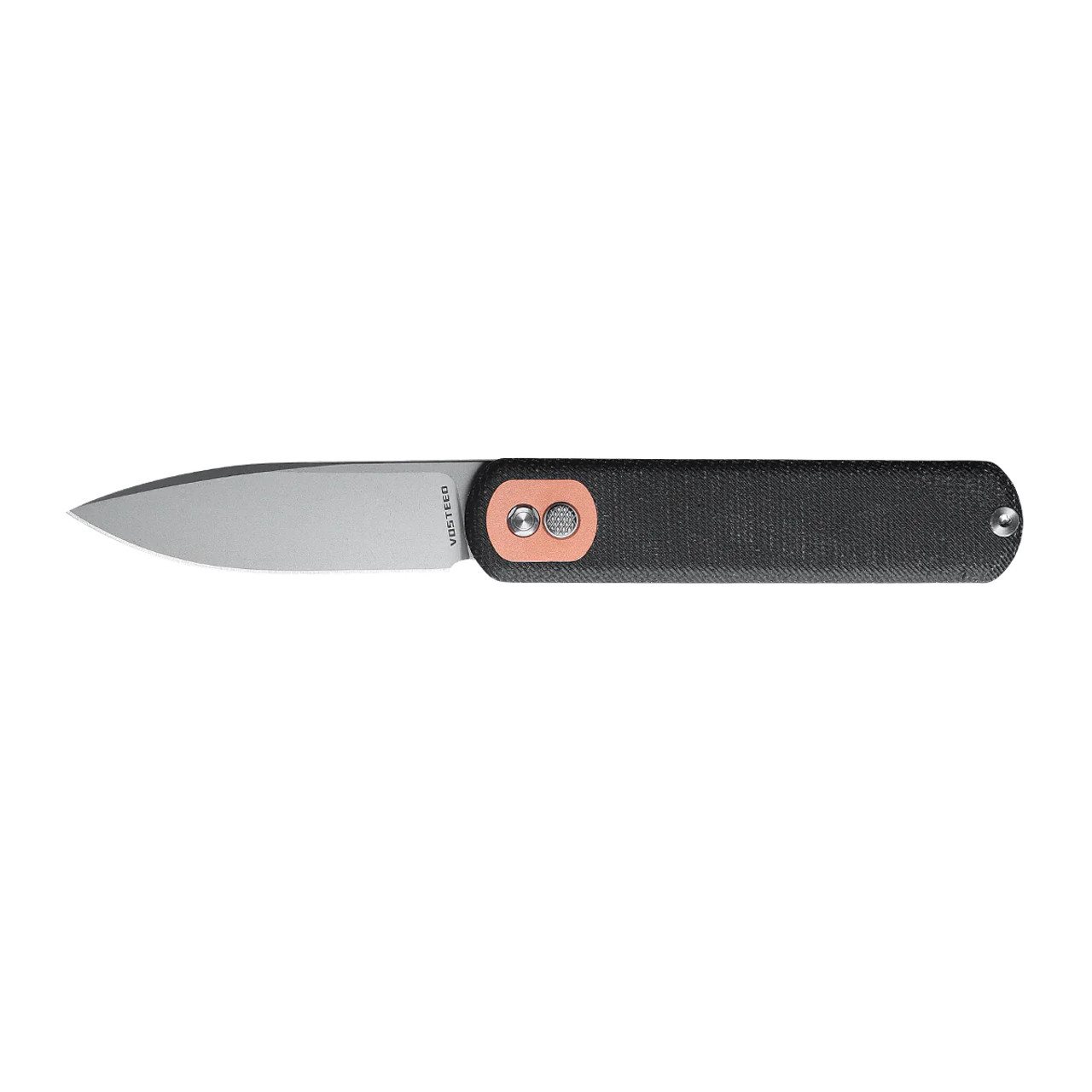 Vosteed Knives Corgi - Trek Lock Knife (2.99" 14C28N Blade & Black Micarta Handle) - CG3SVM2