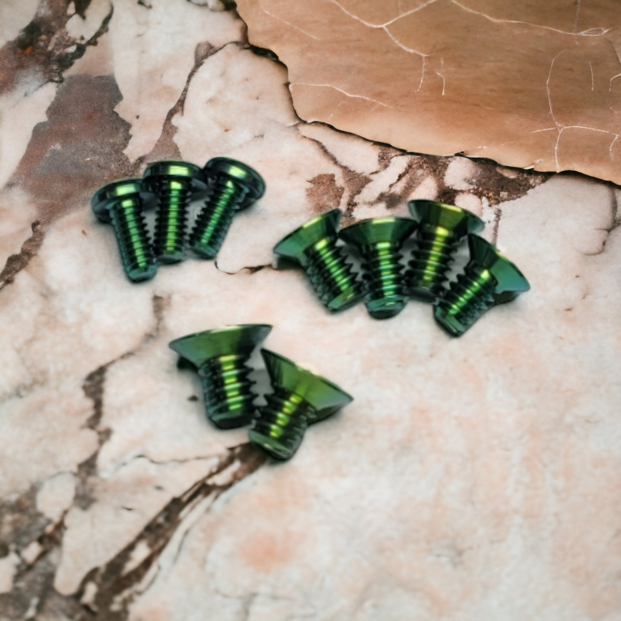 RGT Spyderco Manix 2 Machined Titanium Screw Kit Green Ano