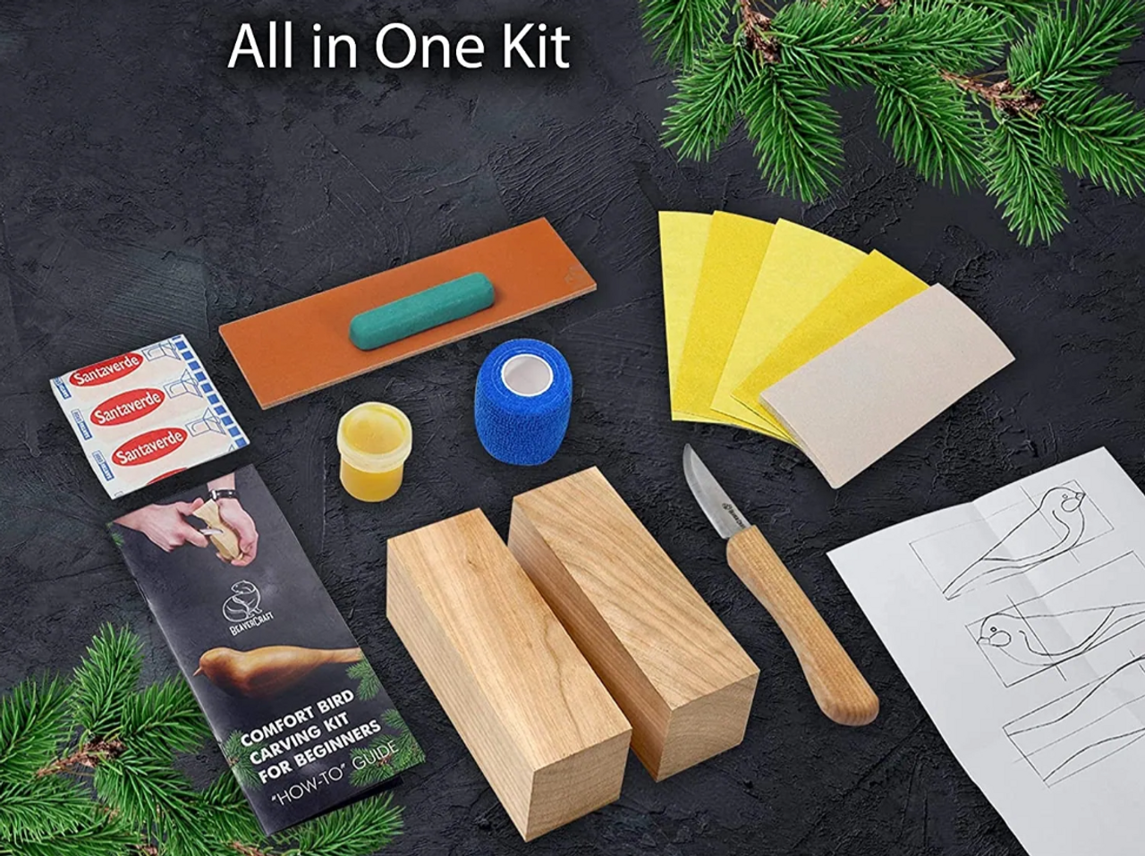 BeaverCraft Comfort Bird Carving Kit for Beginners DIY01