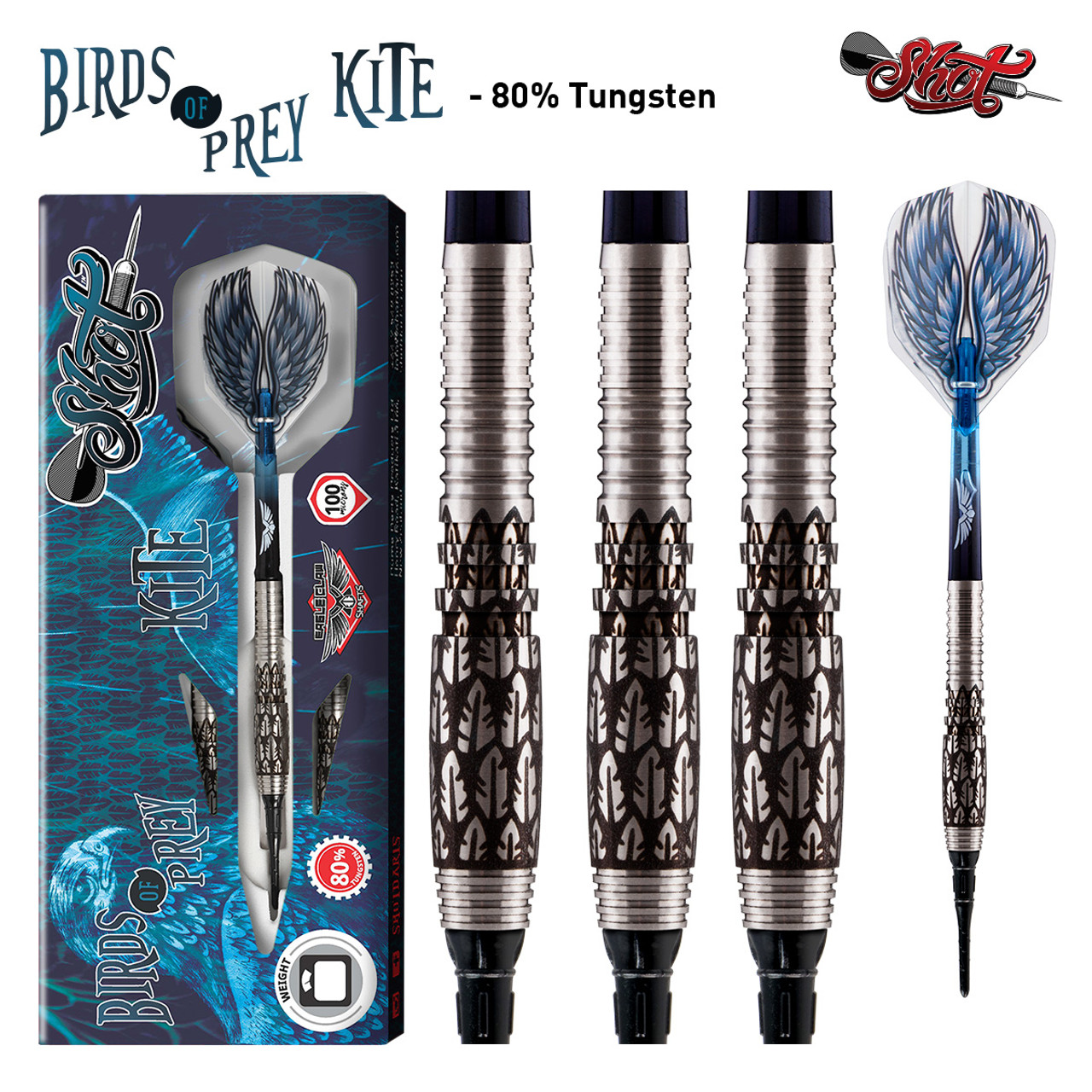 Birds of Prey Kite 1 Series 18gm-B/W16.5gm Softtip-BPKSF-118-Front Weight Set