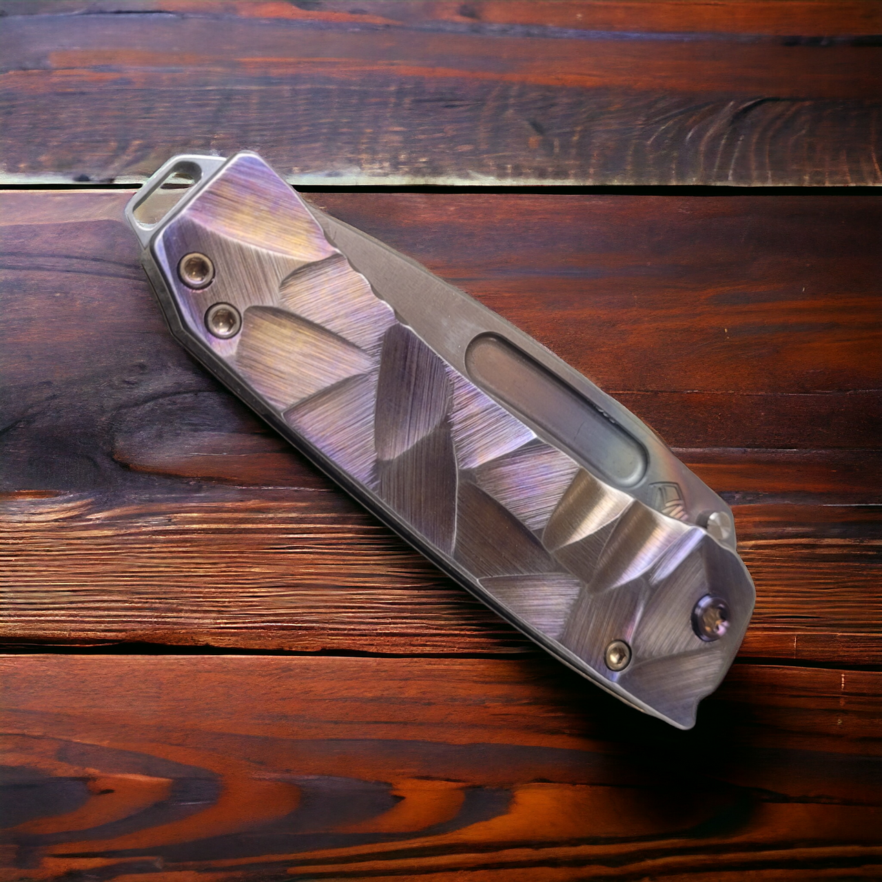 Medford Knife & Tool Custom Midi Marauder "Stained Glass" Vulcan Tanto Point CPM S45VN