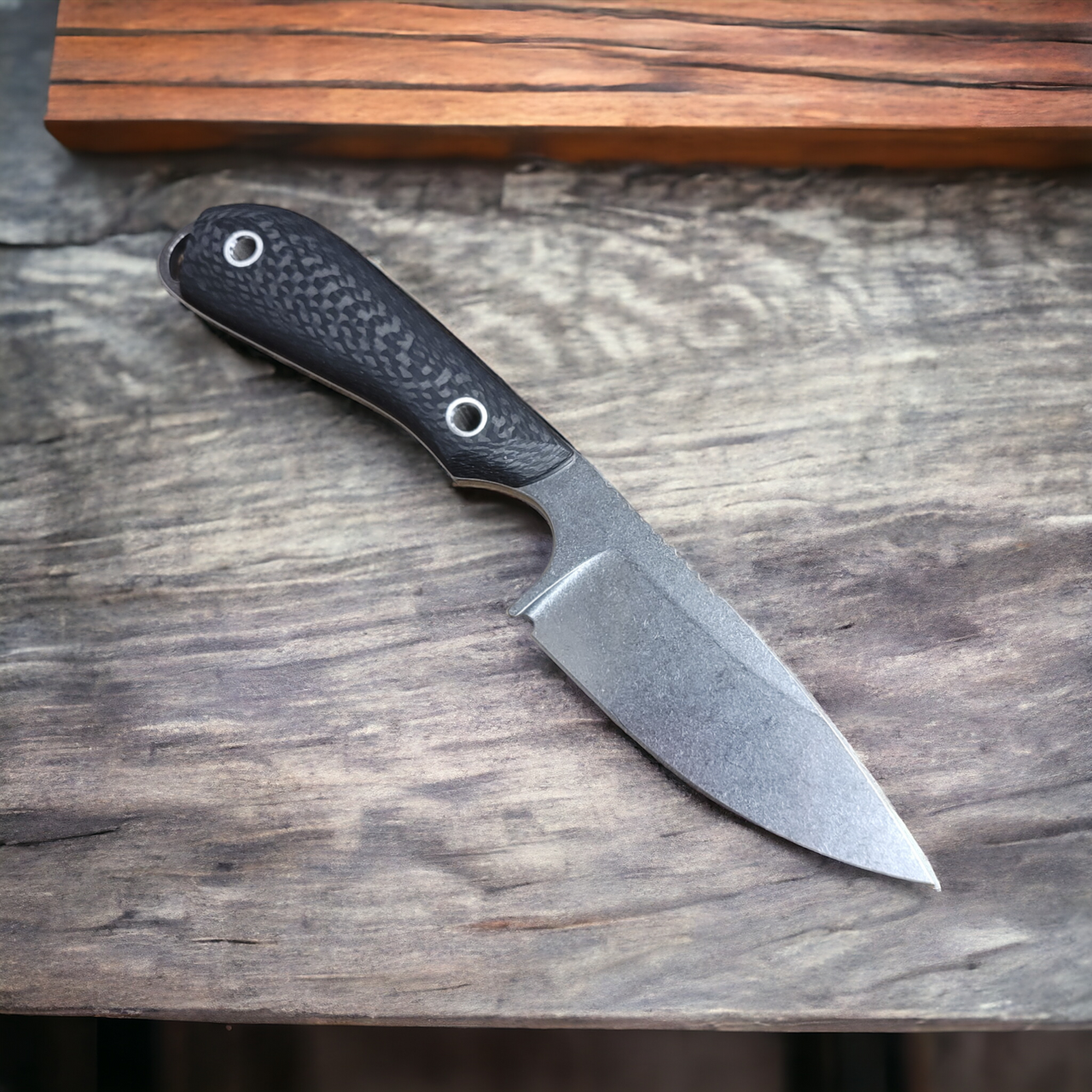 White River Knife & Tool Custom M1 Caper Black Carbon Fiber