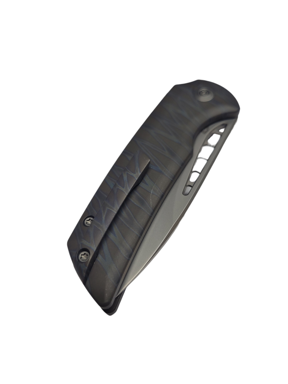 Pre-owned We Knife Co. Mini Malice Button Lock WE054BL-6 CPM 20CV Tiger Stripe