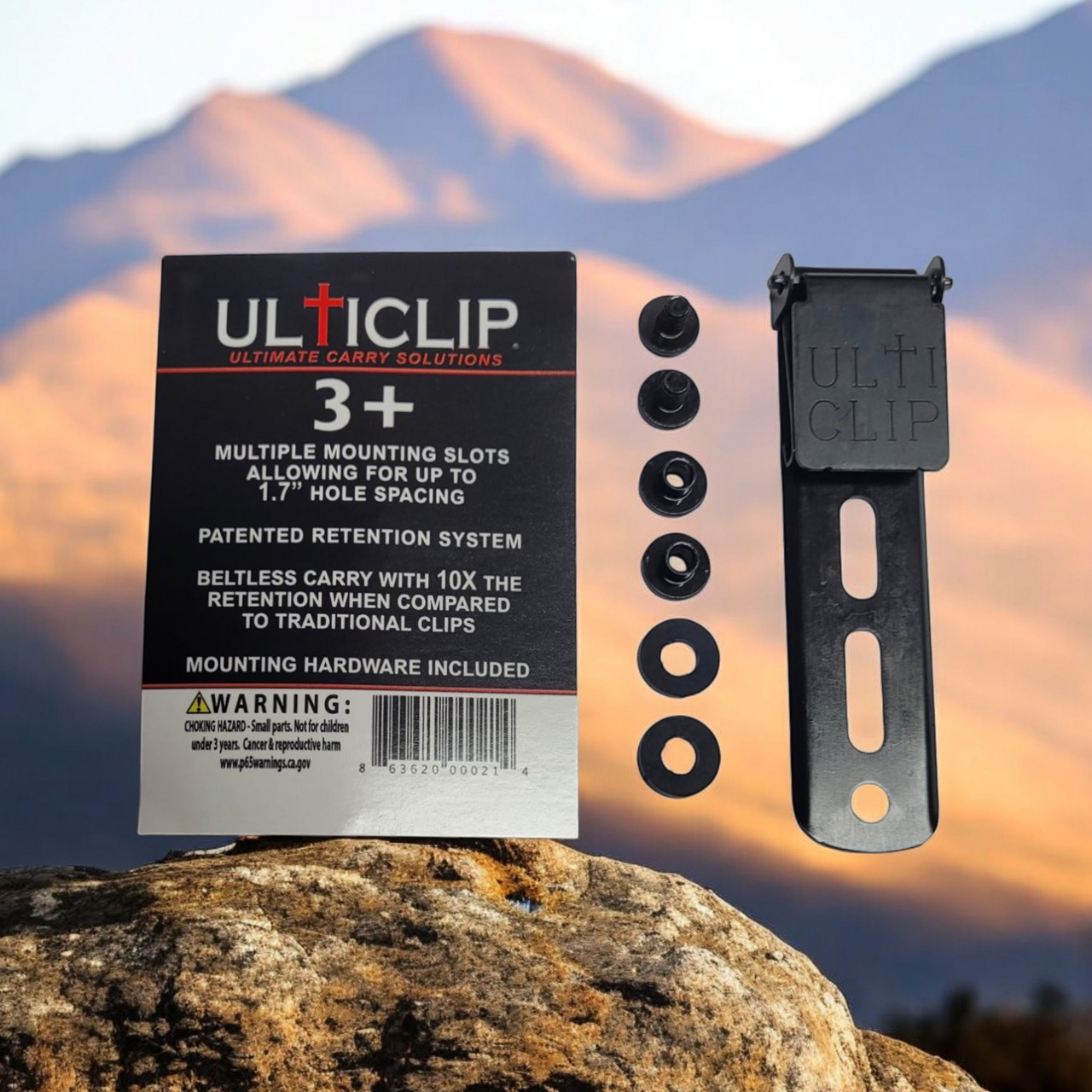 Ulticlip 3+ Retention System Attachment Clip Black