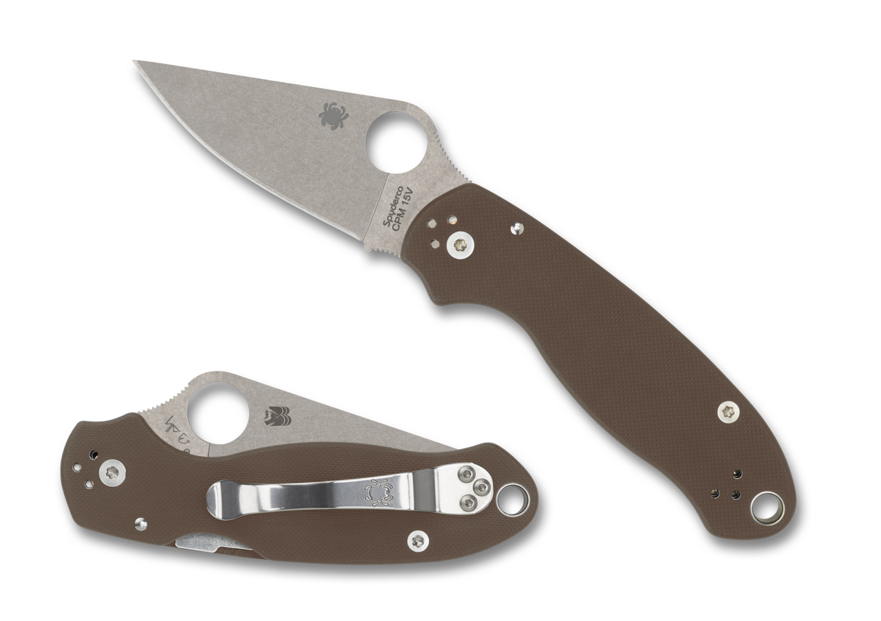 SPYDERCO PARA® 3 BROWN G-10 CPM® 15V® SPRINT RUN™