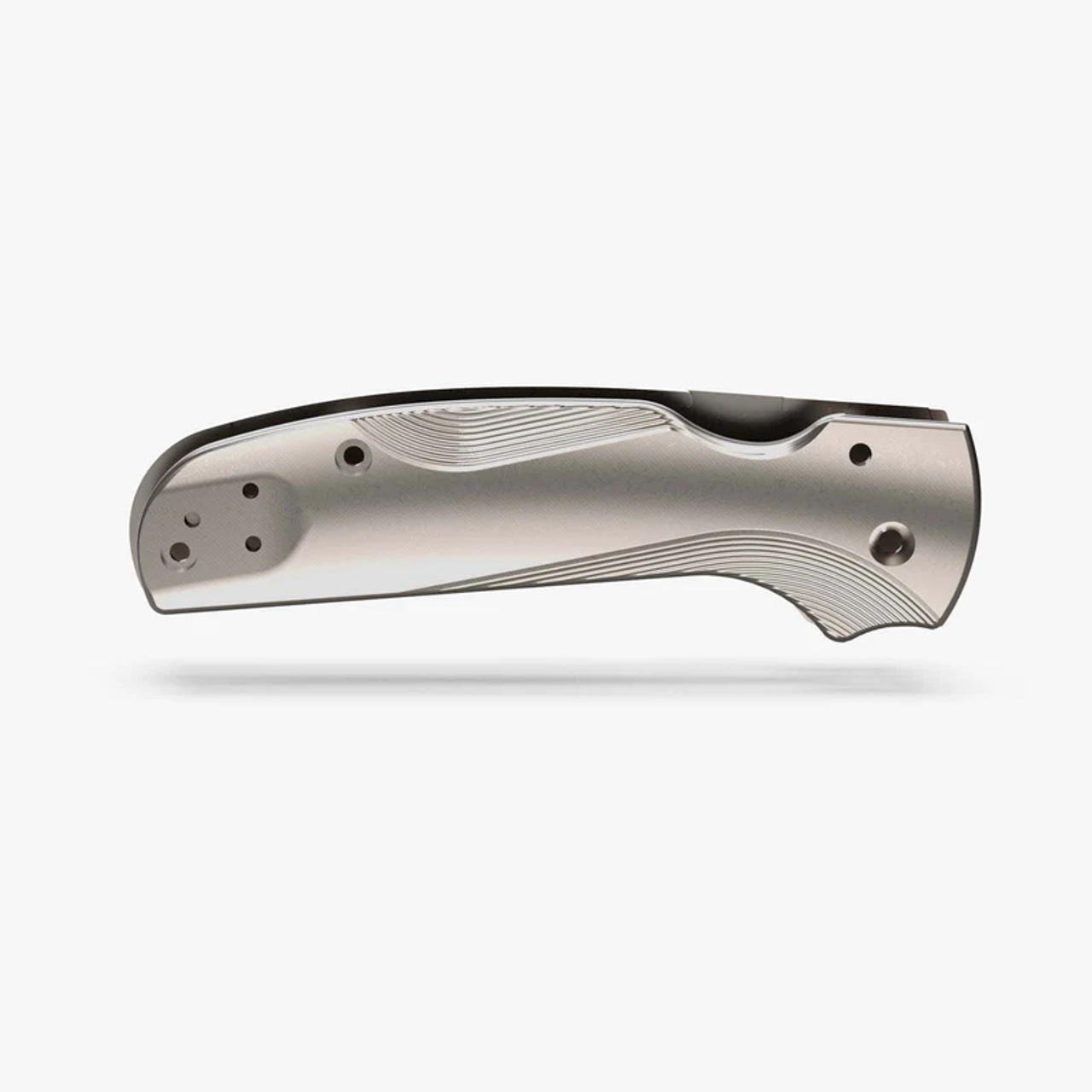 Flytanium Spyderco Shaman Lotus Stonewash Titanium Scales 