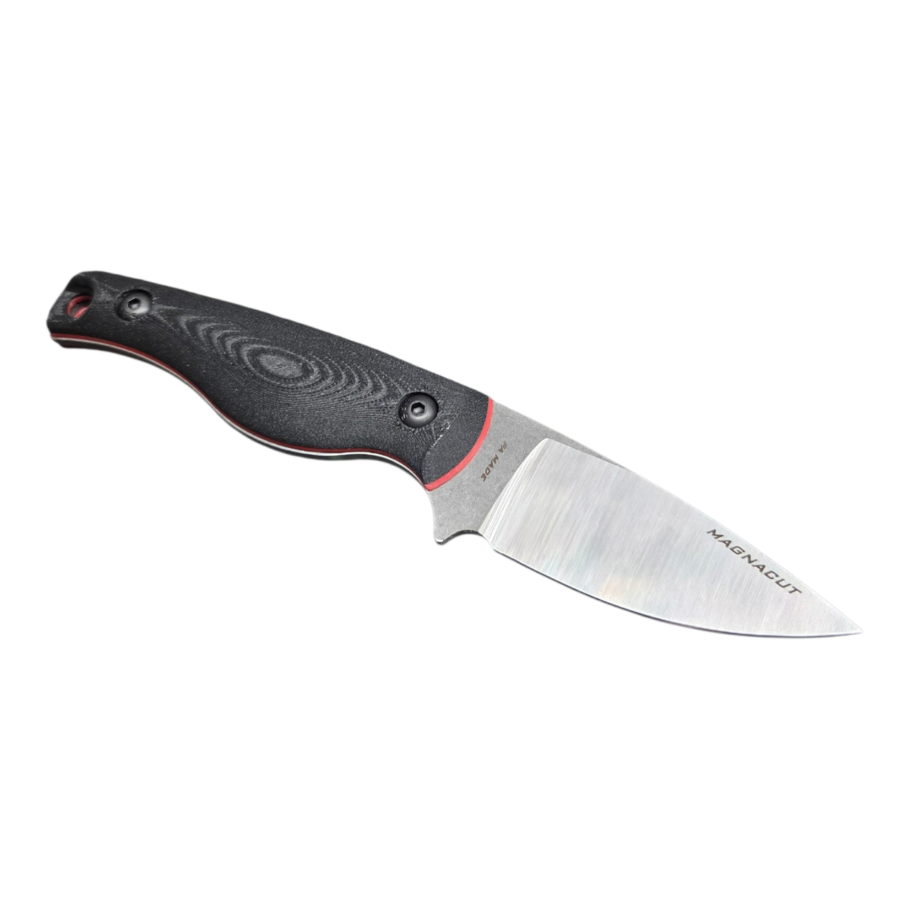 Creely Blades Mako Magnacut Black/Red 3D Printed Scales With Kydex Sheath