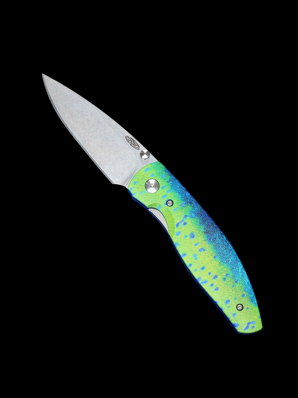 TRM Atom 3D Contoured G10 Mahi Mahi Scales - 20CV Blade - Made In USA