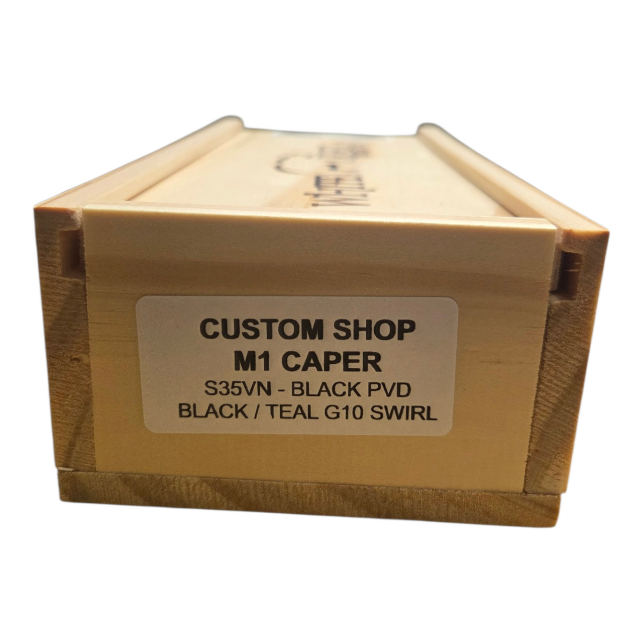 White River Knife & Tool Custom M1 Caper Black/Teal G10 Burl