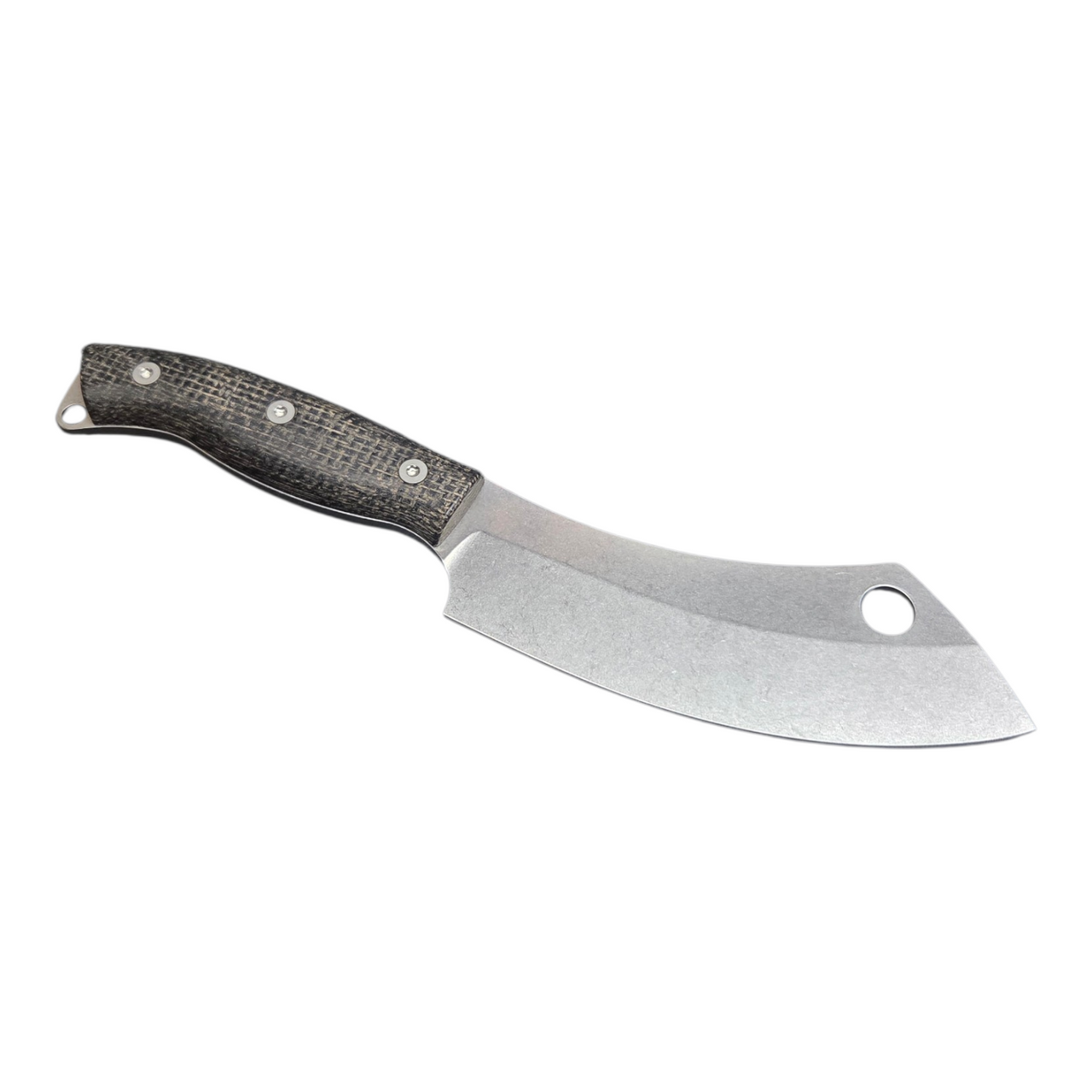 White River Knife & Tool Camp Cleaver Black Burlap Micarta WRCC55-BBL