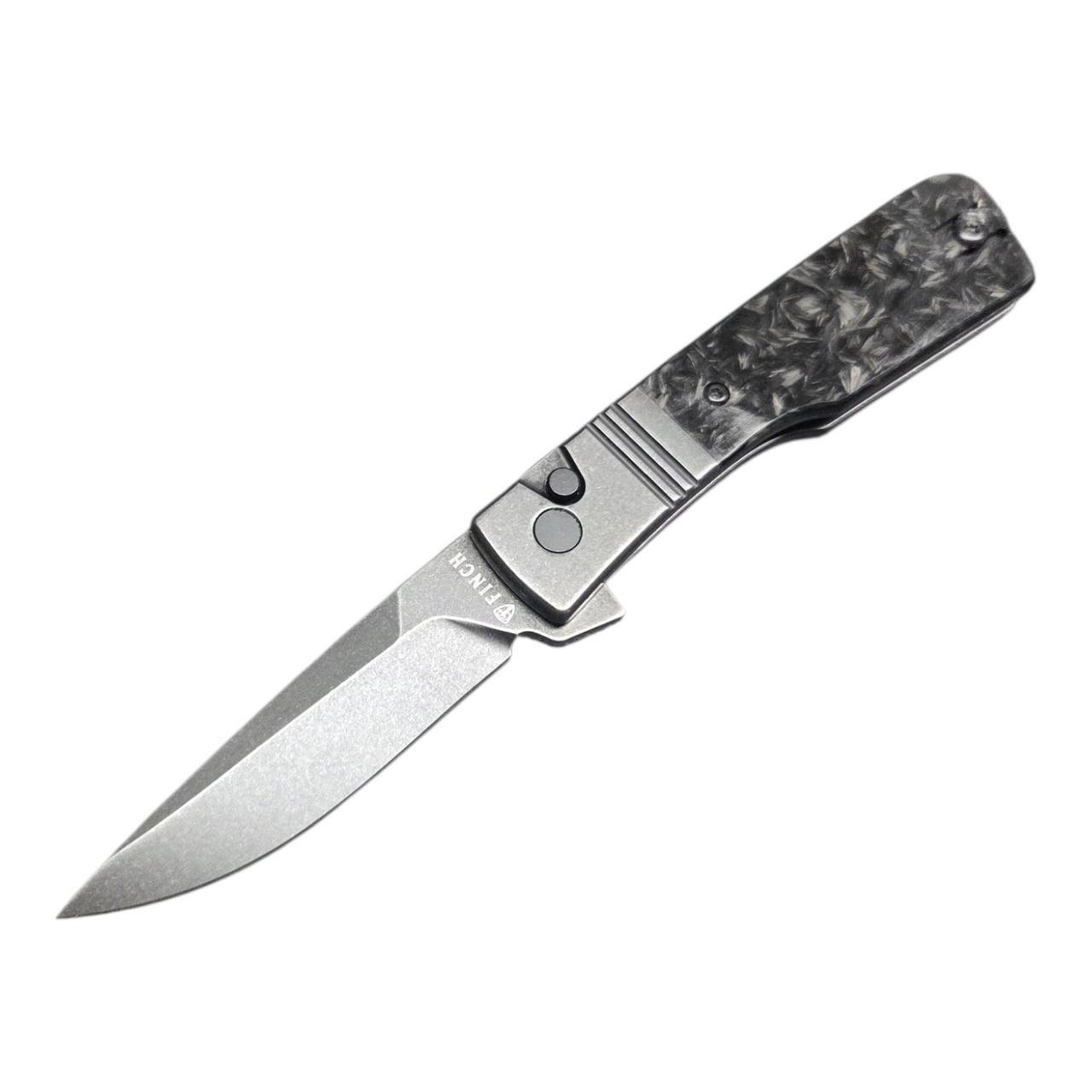 Finch Knives El Camino EL110 Shredded Carbon Fiber 14C28N