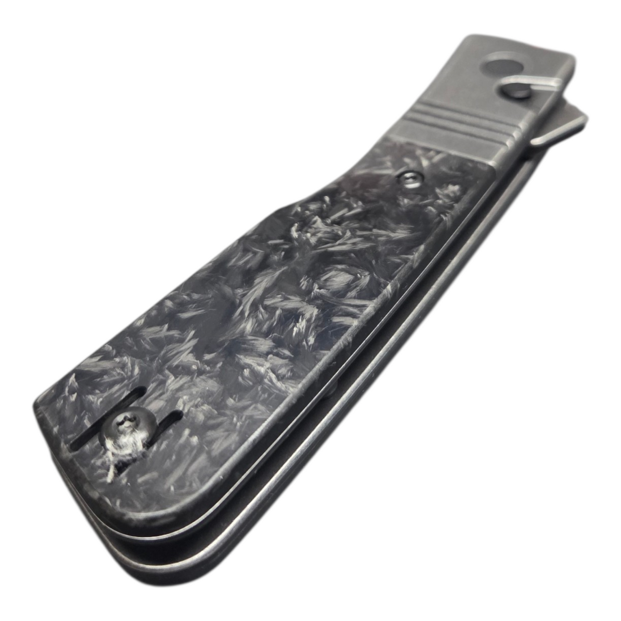 Finch Knives El Camino EL110 Shredded Carbon Fiber 14C28N