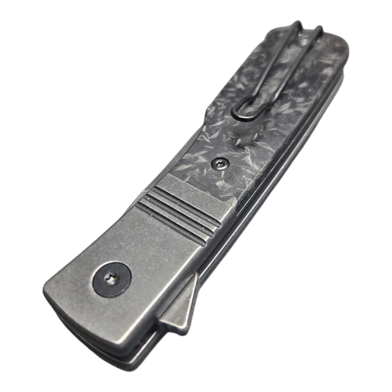 Finch Knives El Camino EL110 Shredded Carbon Fiber 14C28N