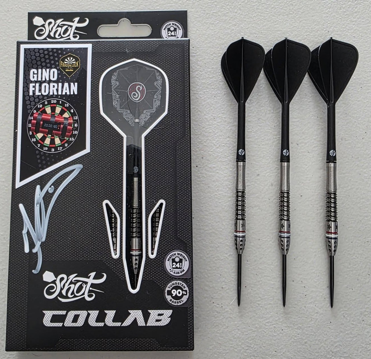 Shot Darts Gino Florian Limited Edition Steel Tip Dart Set V2 Collab Set
