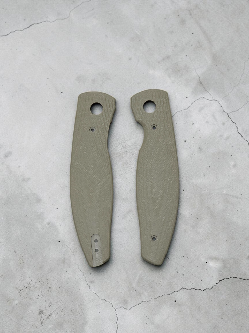Scales Only TRM Atom Premium OD Green G-10 3D Contoured Lizard Skin
