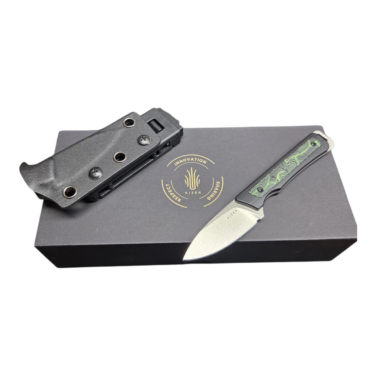 Preowned Kizer Whiskey Jack Fixed Blade 1108A3 AEB-L
