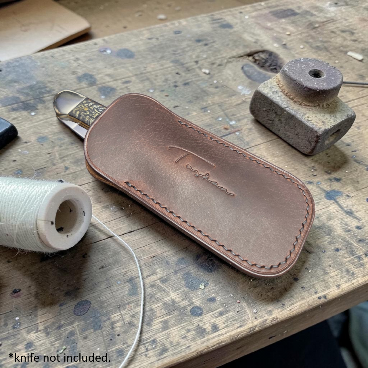 Tuskan Leather Design Bespoke Handmade Leather Knife Slip
