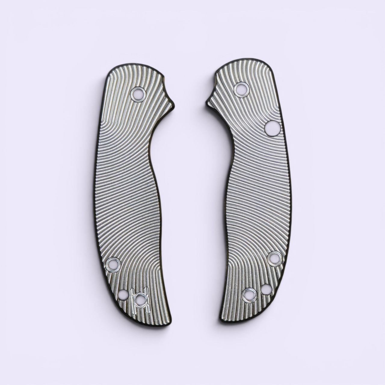 RGT Spyderco Sage 6 Titanium Featherweight Fingerprint Pattern Scale Set