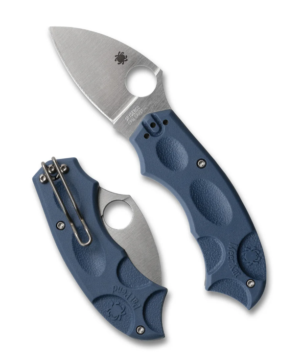 Spyderco Meerkat Lightweight Phantom Lock Knife Blue FRN (2" Satin CPM SPY27) Sprint Run