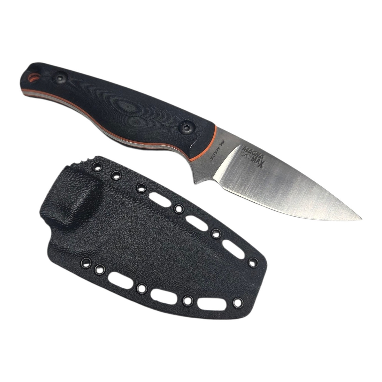Creely Blades Mako Magnamax Black/Orange 3D Printed  Scales With Kydex Sheath