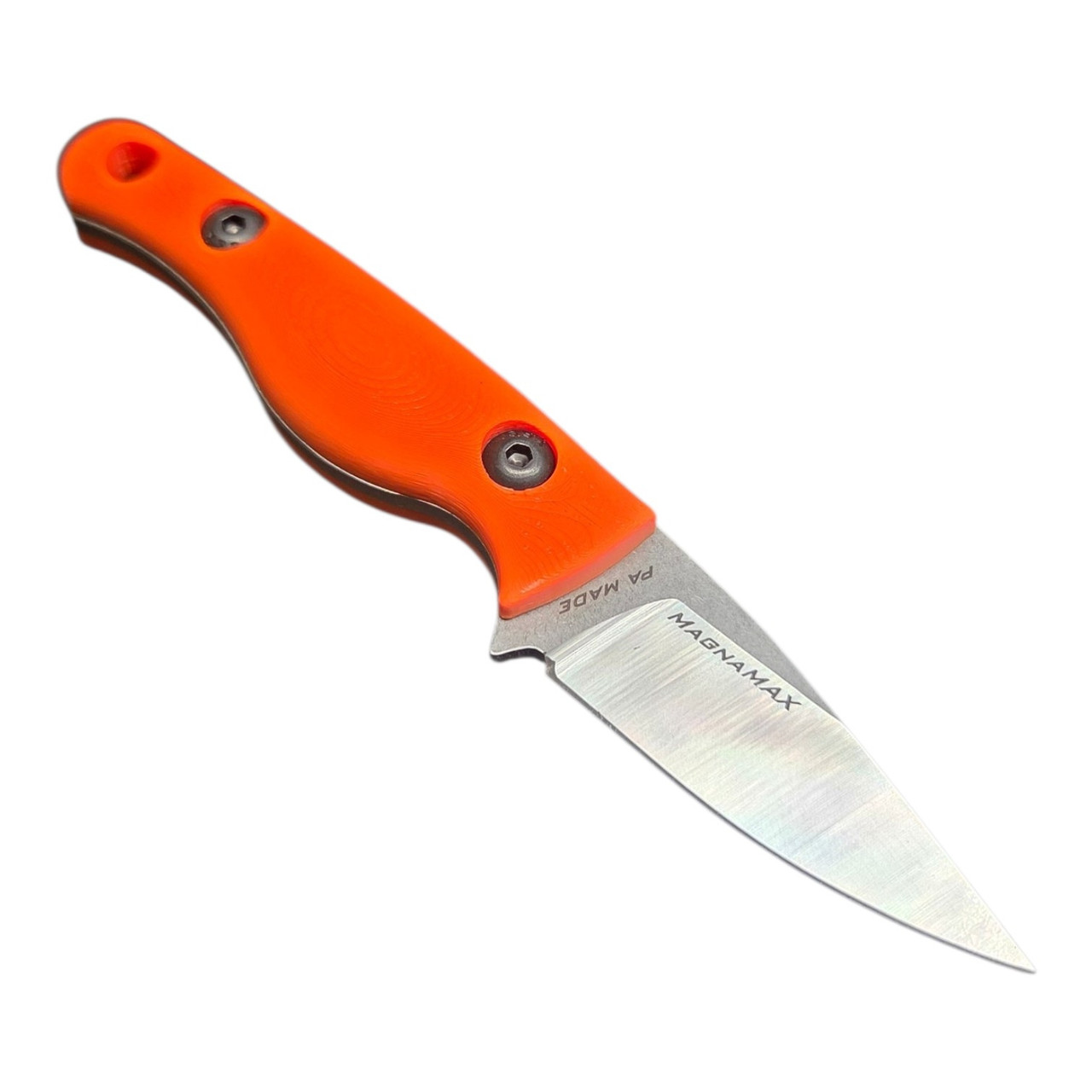 Creely Blades Minnow Magnamax Blade Orange 3D Printed Scales Kydex Sheath