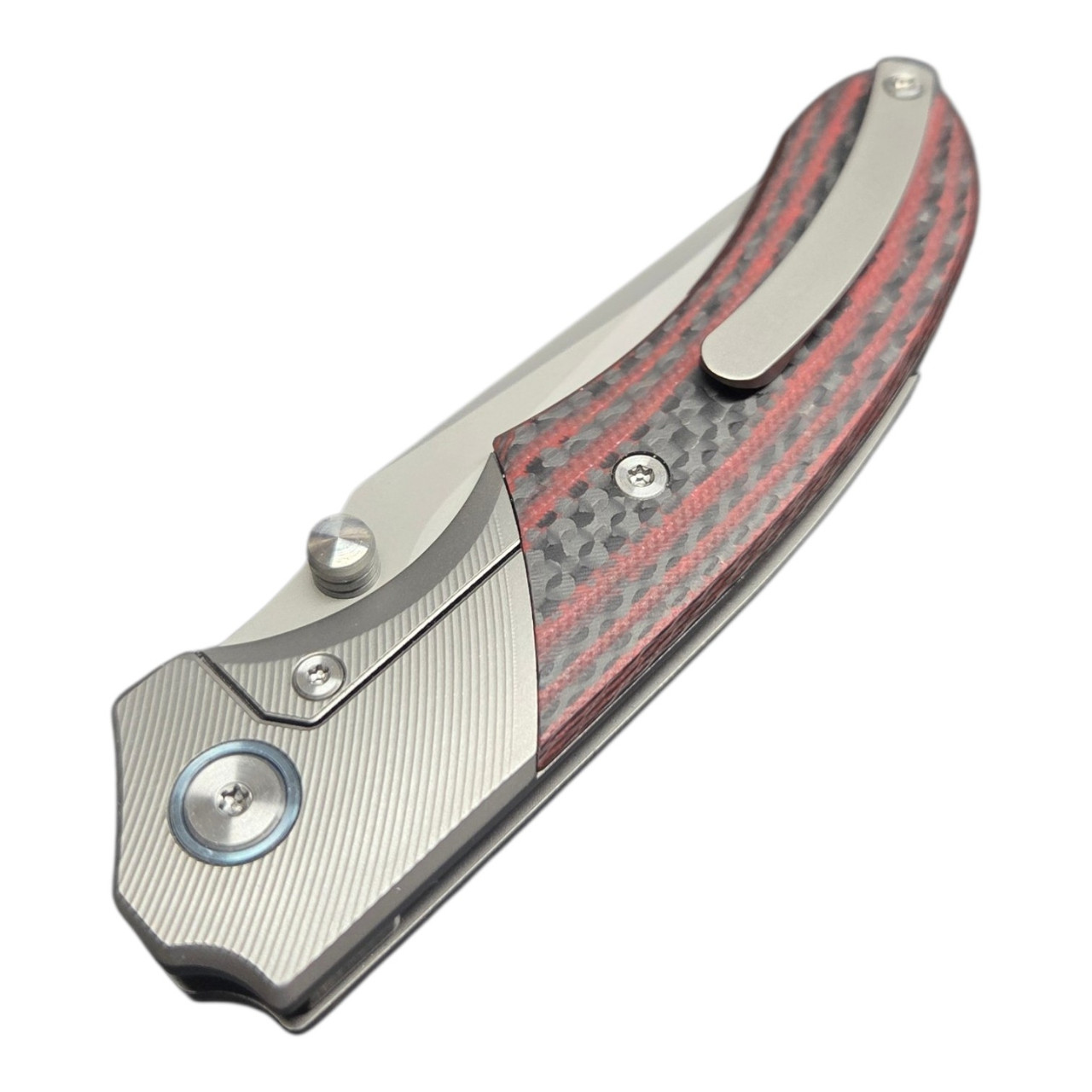Miguron Knives Centurion II Folding Knife 3.5" M390 Blade Titanium And Green Carbon Fiber Handle Tactical Survival Pocket Knife MGR-609RDII