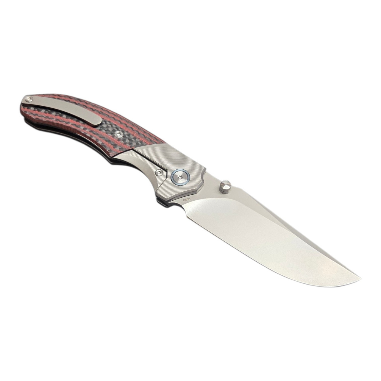 Miguron Knives Centurion II Folding Knife 3.5" M390 Blade Titanium And Green Carbon Fiber Handle Tactical Survival Pocket Knife MGR-609RDII