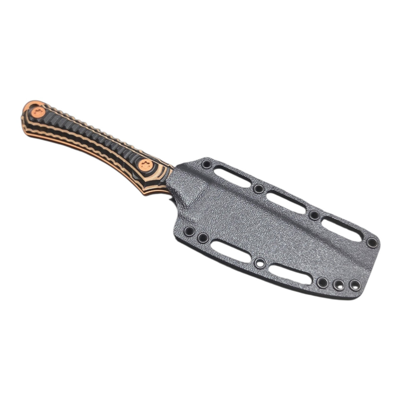 Ice Age Blades Slim Scout Cerakote AEBL Black/Bronze Micarta Kydex Sheath
