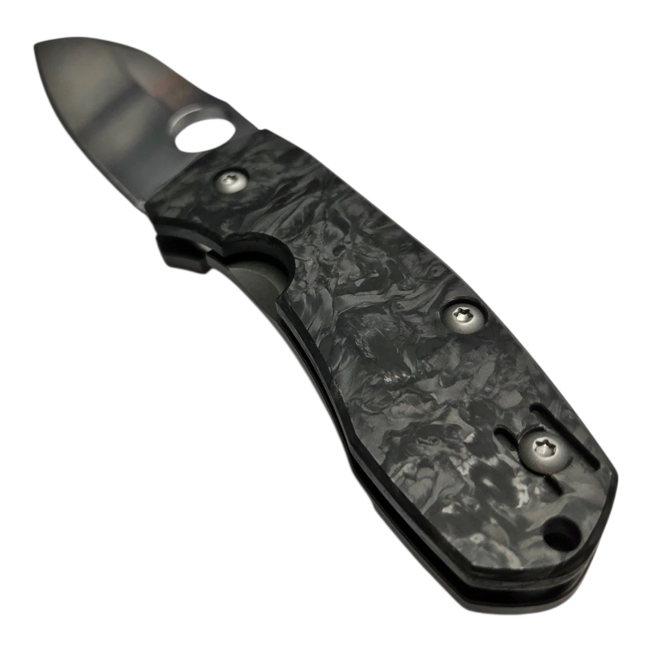 Spyderco Techno 2 Exclusive Elmax Dark Matter Fatcarbon Carbon Fiber C158CFTIP2