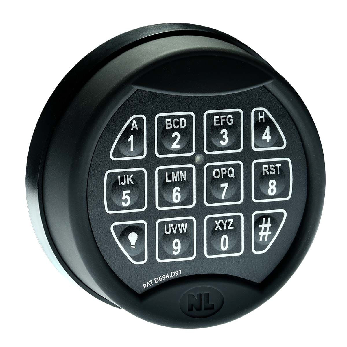 NL Lock Large Rotobolt & Black Velvet or Chrome Keypad Kit