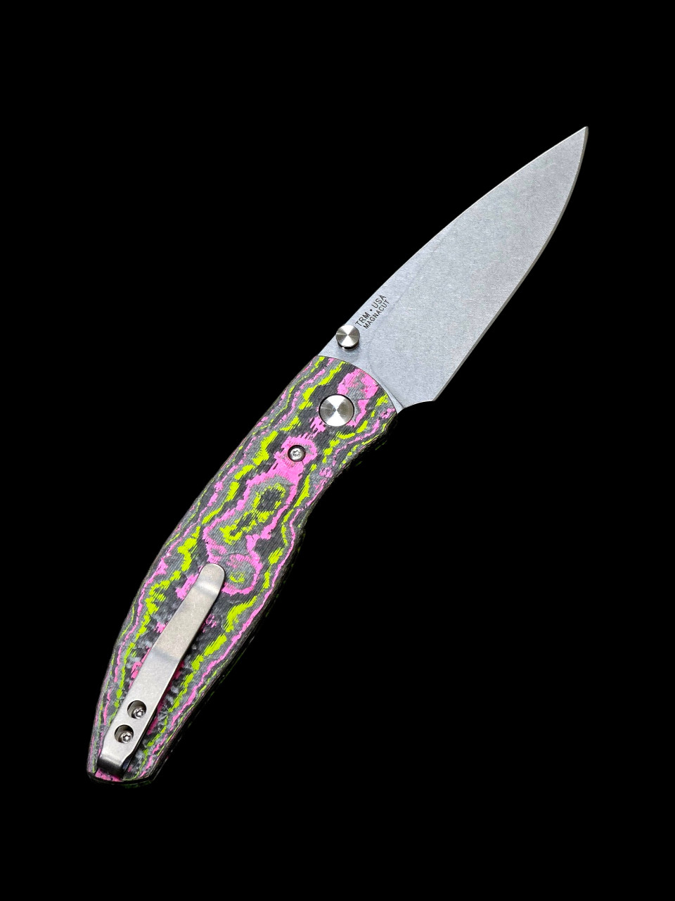 TRM Atom -Watermelon Sugar Camo Carbon 3D - Magnacut Blade - Made In USA