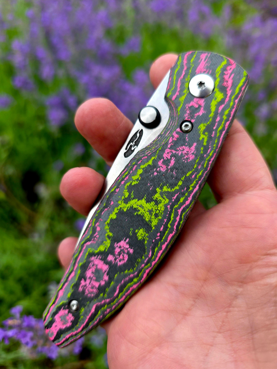 TRM Atom -Watermelon Sugar Camo Carbon 3D - Magnacut Blade - Made In USA