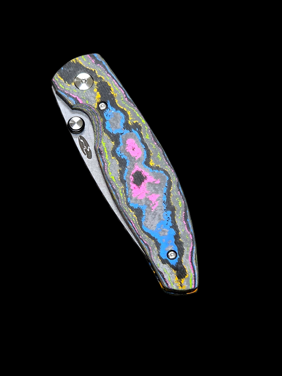 TRM Atom Linerlock -80's Camo Carbon 3D - Magnacut Blade
