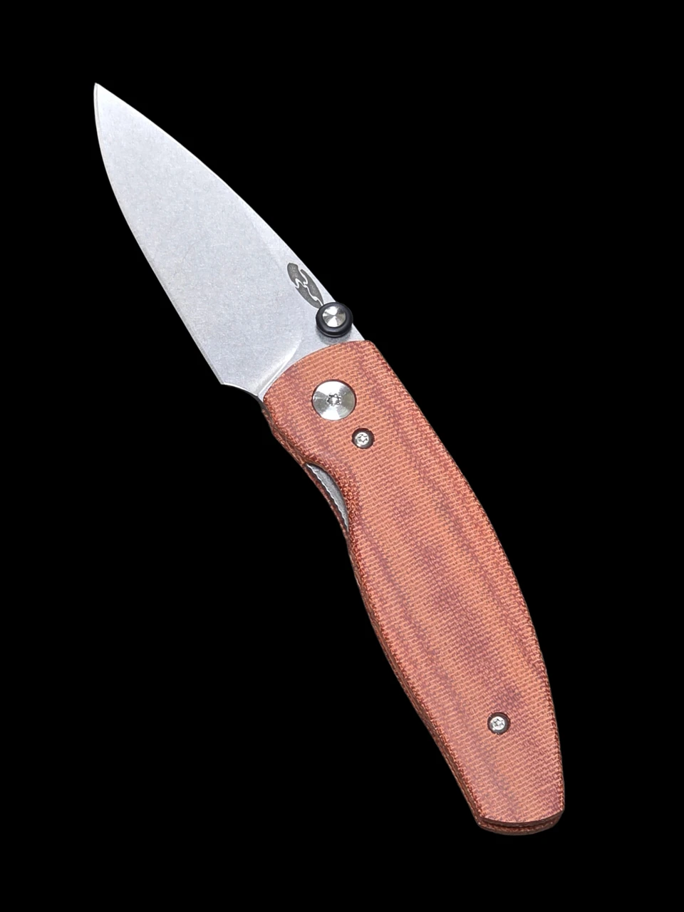 TRM Neutron 2 Linerlock Autumn Orange Micarta 3D Contoured Scales - MagnaCut Blade - Made In USA
