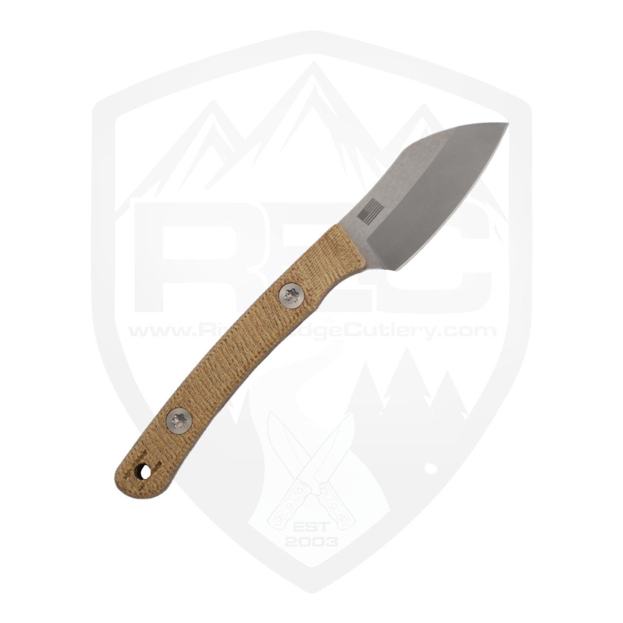 Hellbender Blade Co. Newt New Small Fixed Blade Magnacut Natural Micarta